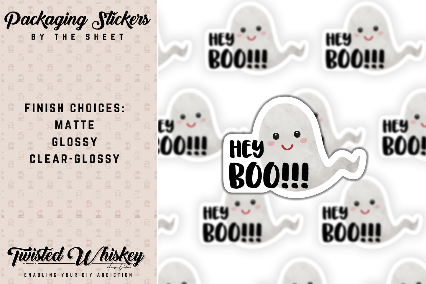 Hey Boo - PRINTED Sticker Sheet [#105]