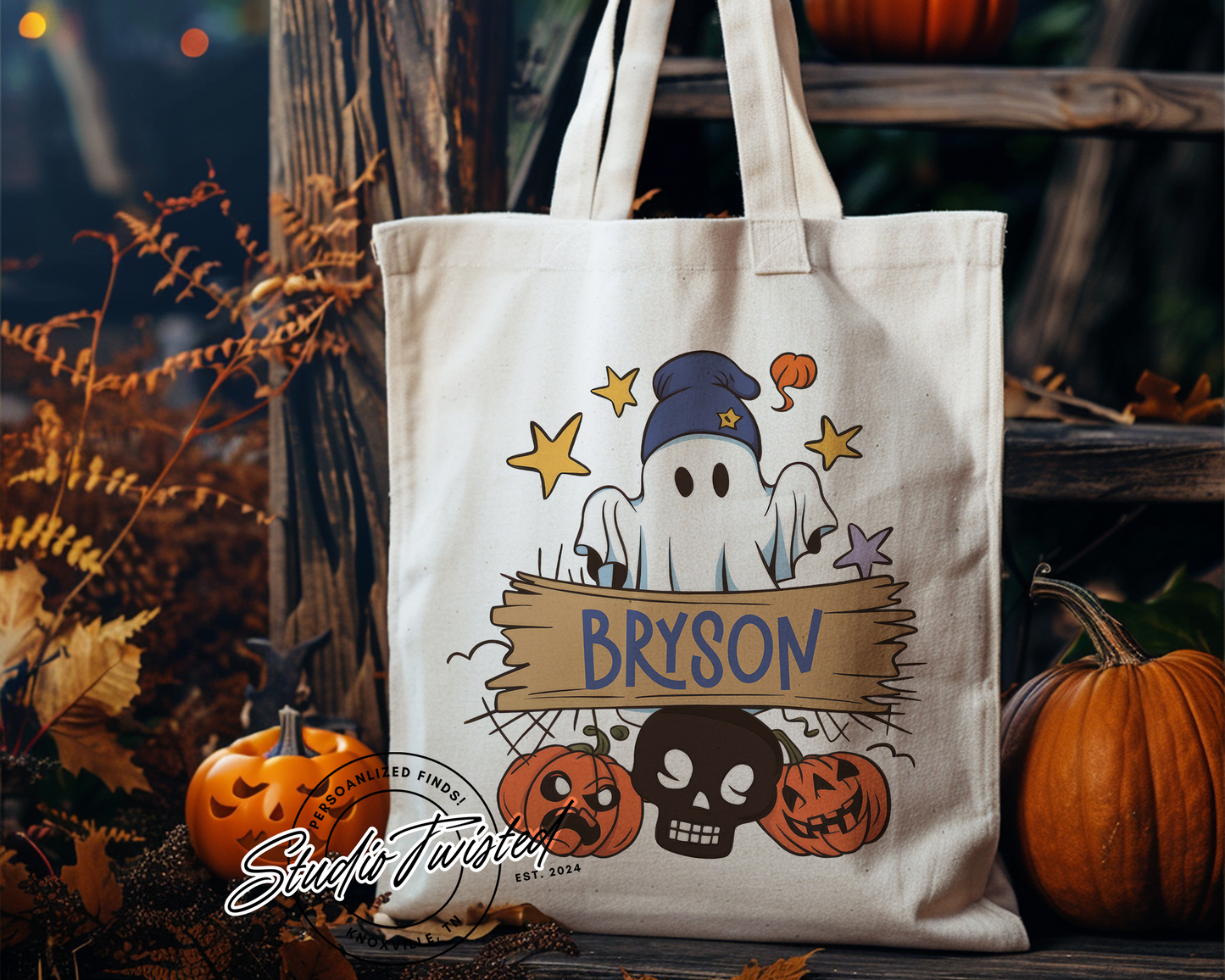 Personalized Halloween Tote Bag