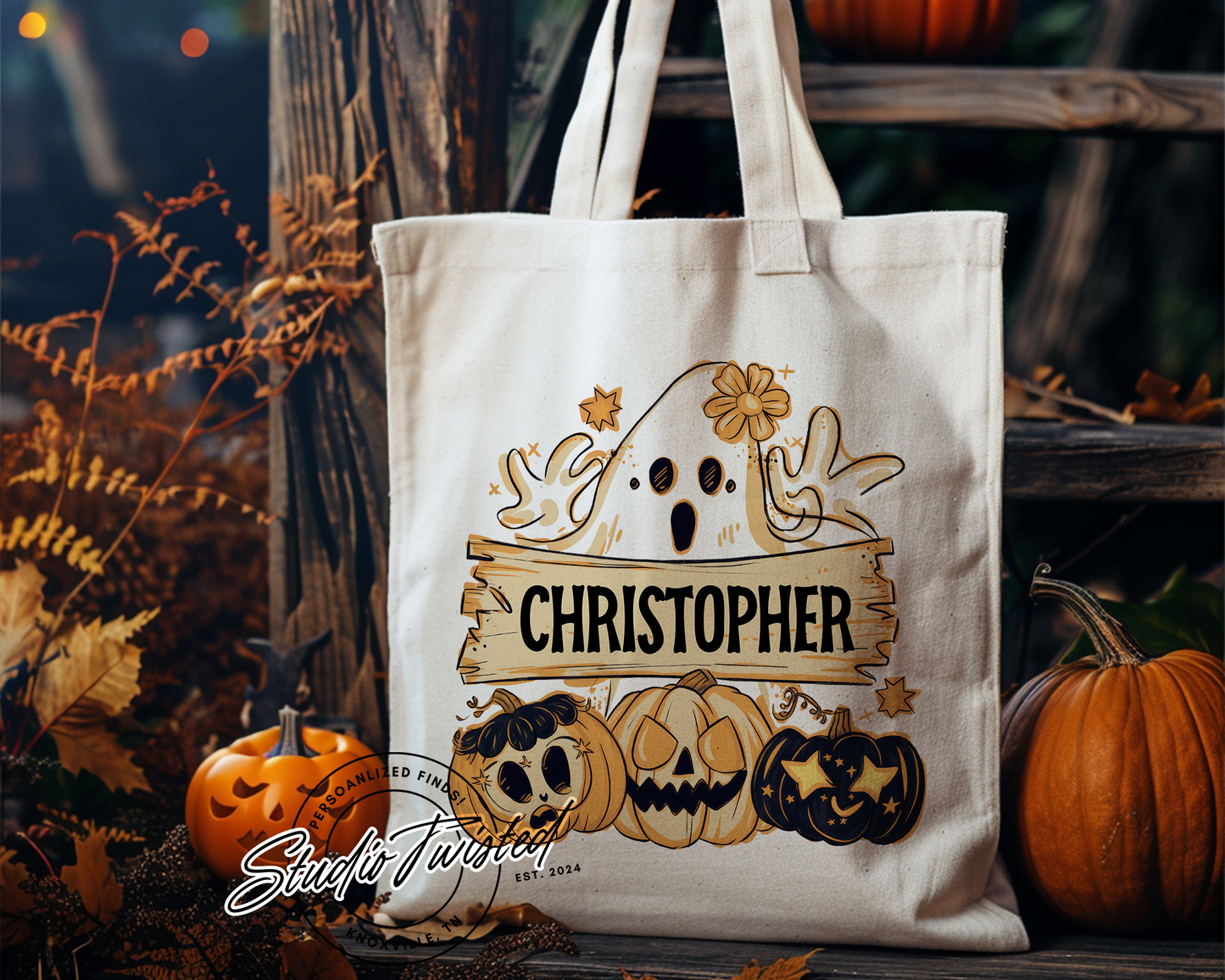 Personalized Halloween Tote Bag