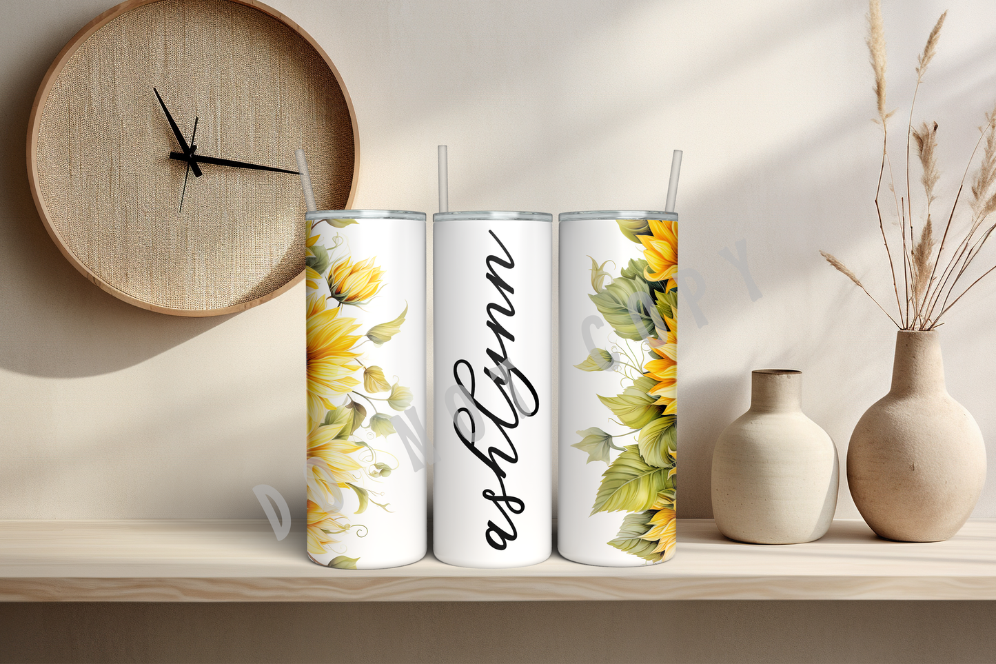 Personalized Floral Tumbler - 84