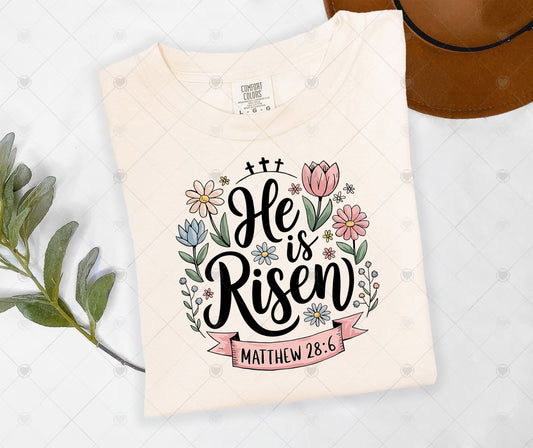 HE IS RISEN | DTF TRANSFER - 1480