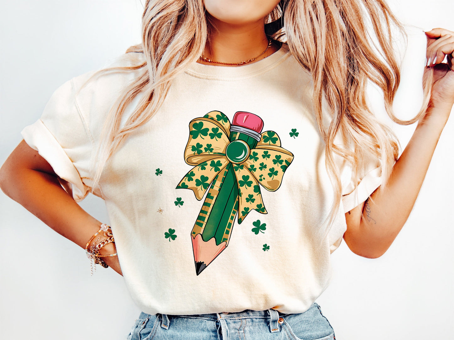 TEACHER ST PATTY PENCIL | COMFOR COLOR GRAPHIC TEE - 1346