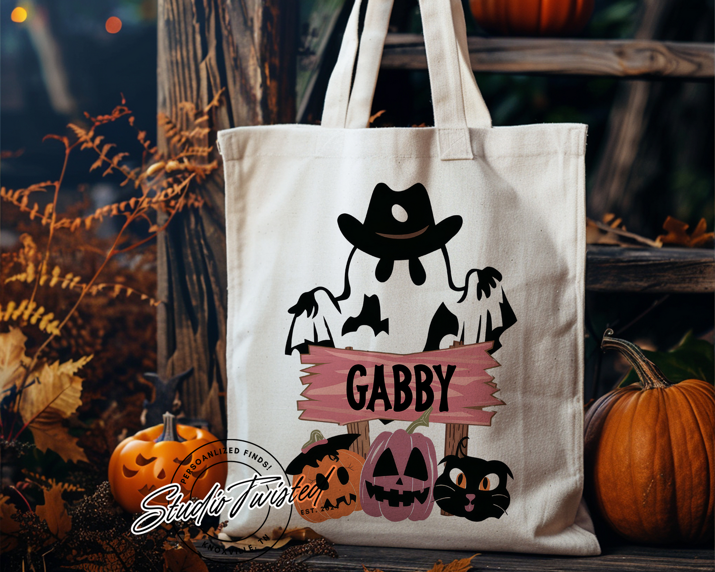 Personalized Halloween Tote Bag