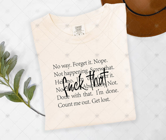 F*CK THAT - SAYINGS | DTF TRANSFER - 1483