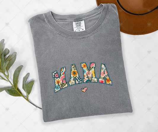MAMA FLORAL | COMFOR COLOR GRAPHIC TEE - 1627