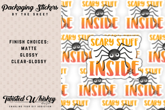 Scary Stuff Inside - PRINTED Sticker Sheet [#108]