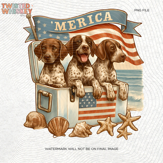 'MERICA COOLER GERMAN SHORTHAIRED POINTER | DIGITAL