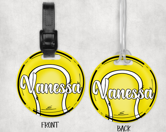 PERSONALIZED ROUND TENNIS BAG TAG | 9