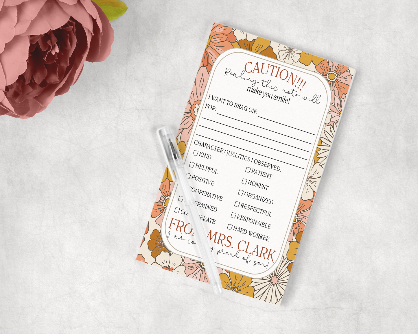 Personalized Teacher Notepad #13