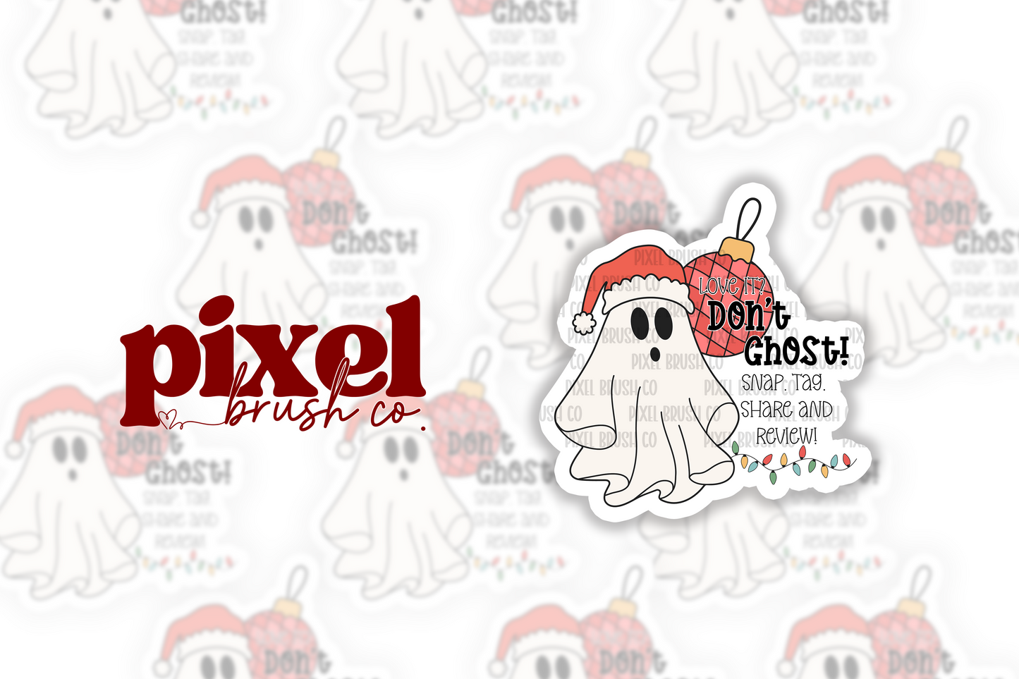 Don't Ghost - PRINTED Sticker Sheet (PBC-20)