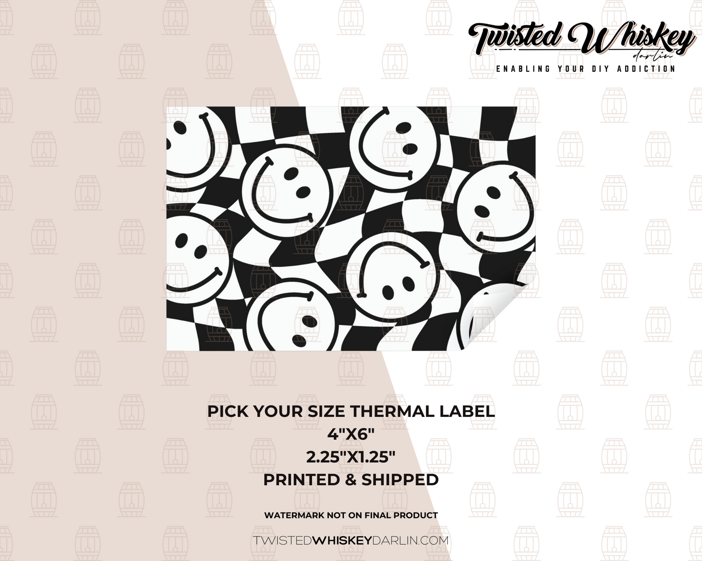 Smiley Pattern Printed Sticker