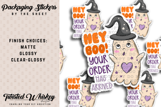 Hey Boo! Your order has arrived - PRINTED Sticker Sheet