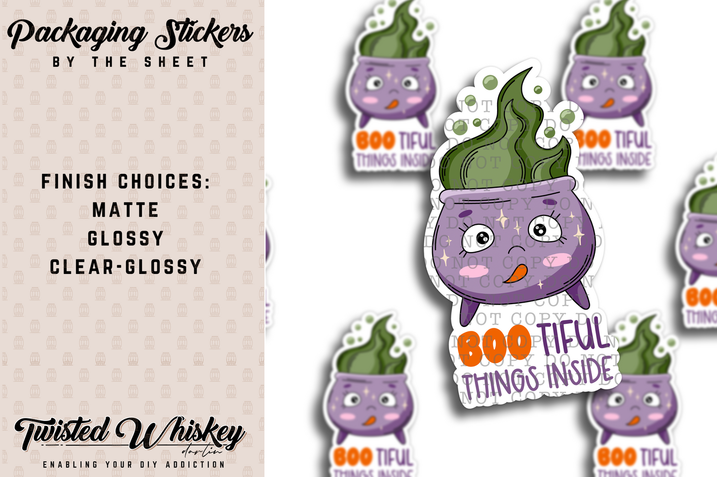 BOO Tiful Things Inside - PRINTED Sticker Sheet