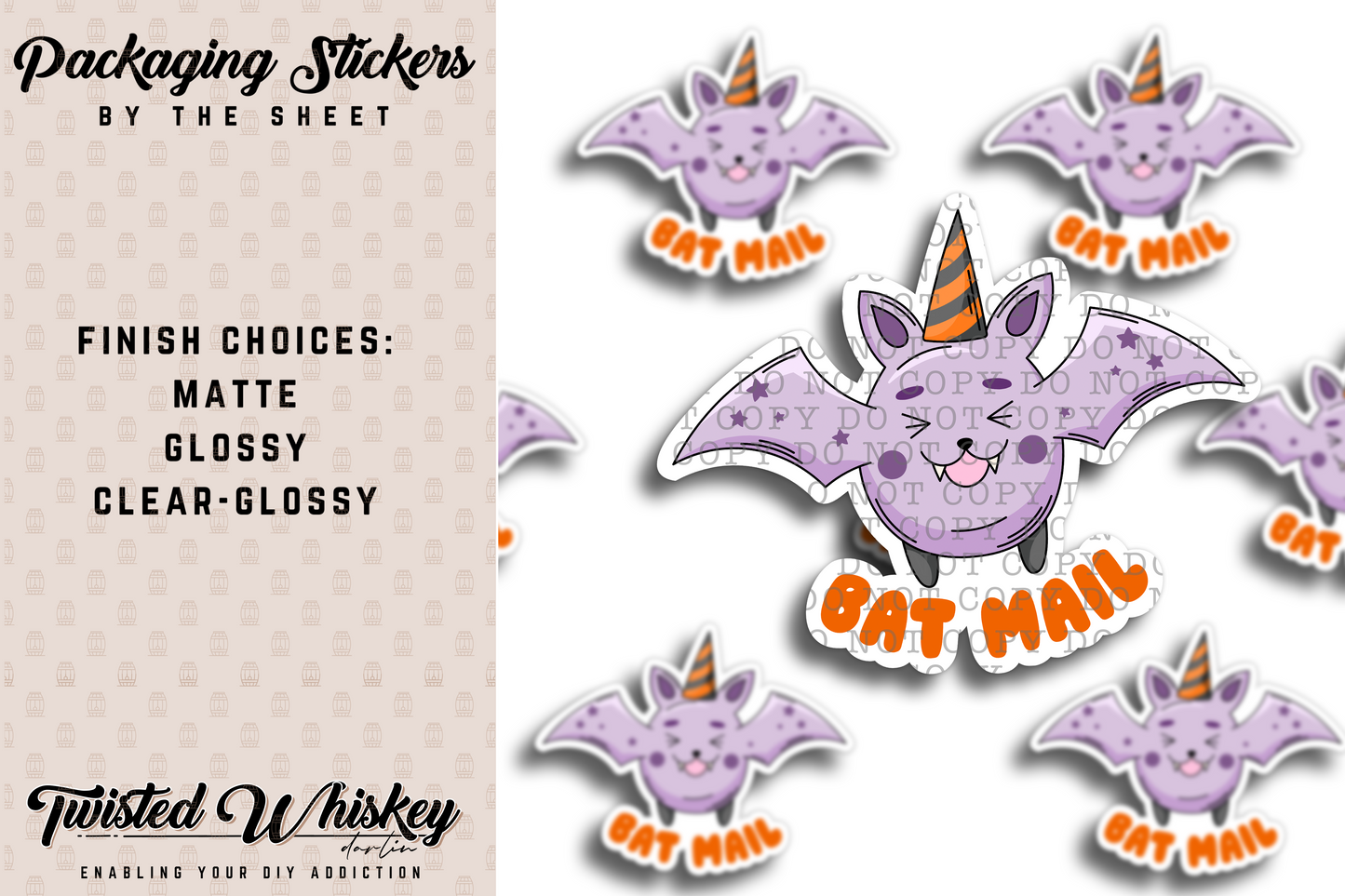 Bat Mail - PRINTED Sticker Sheet