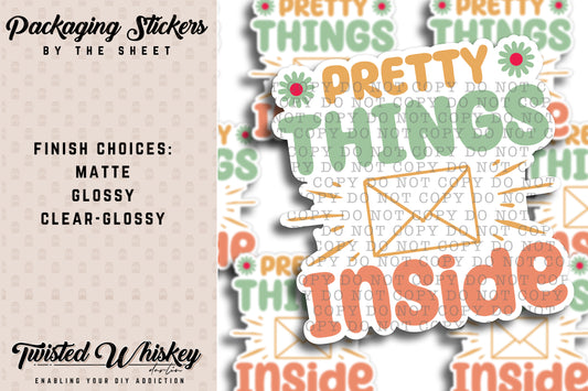 Pretty Things Inside - PRINTED Sticker Sheet