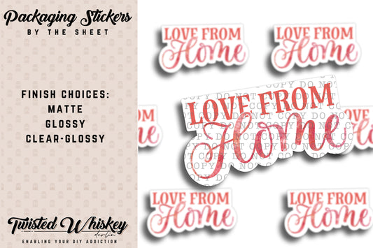 Love from Home - PRINTED Sticker Sheet [#159]