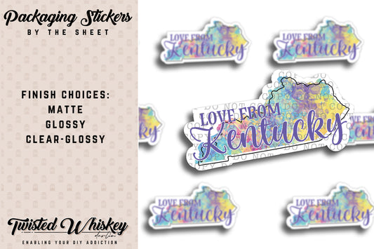 Love from Kentucky - PRINTED Sticker Sheet [#165]