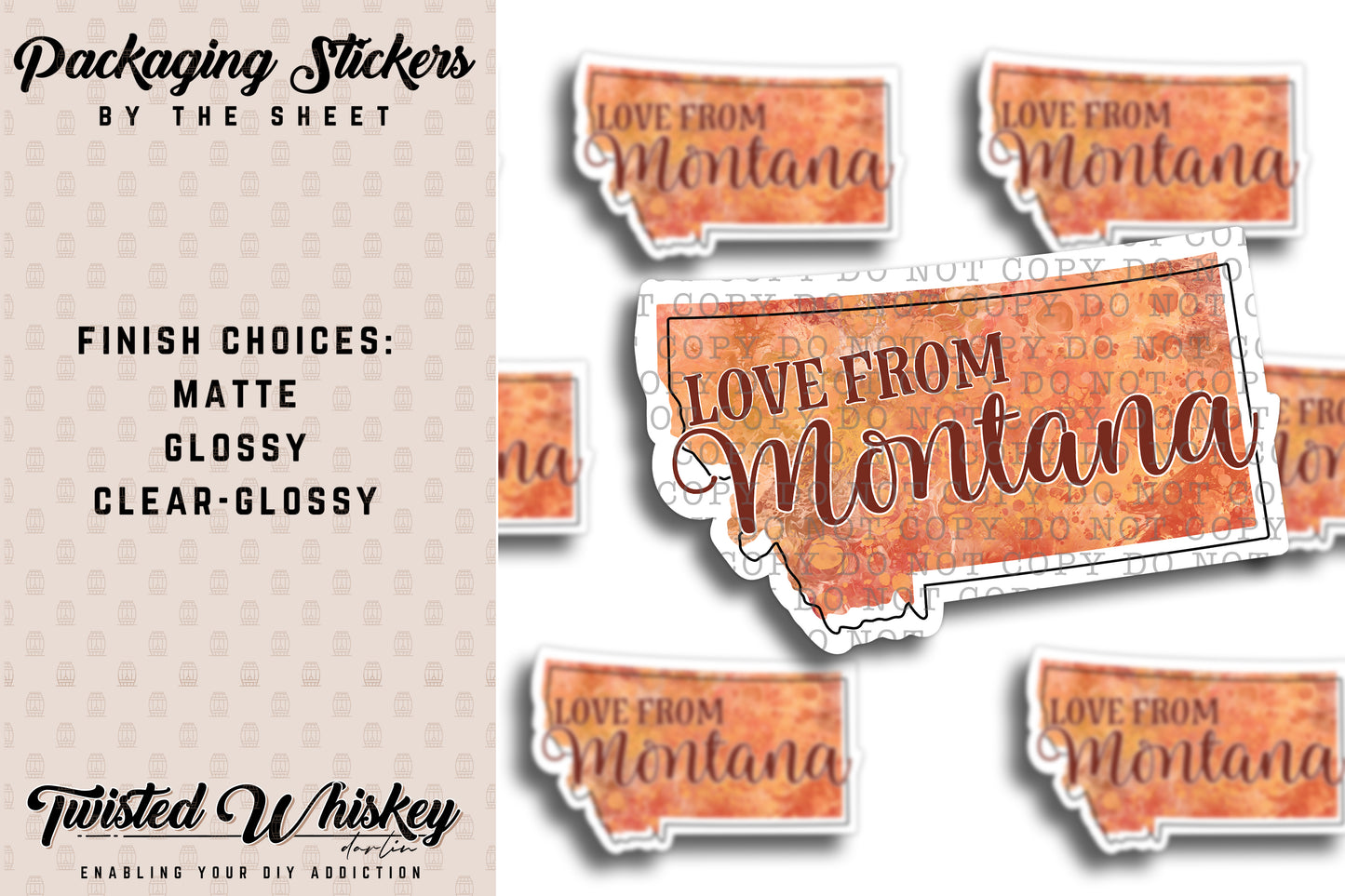 Love from Montana - PRINTED Sticker Sheet [#175]