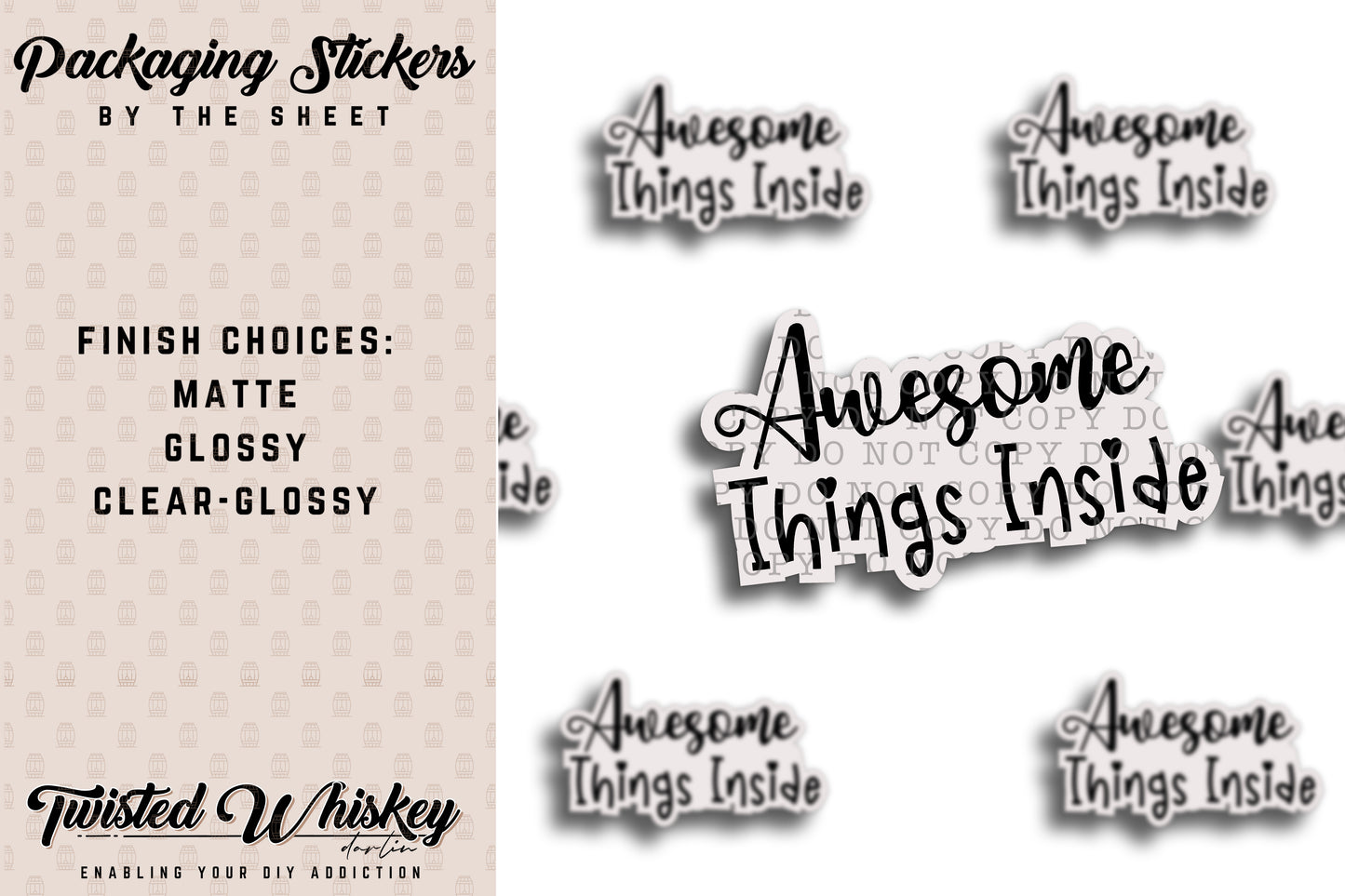 Awesome Things Inside - PRINTED Sticker Sheet