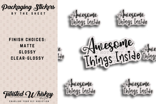 Awesome Things Inside - PRINTED Sticker Sheet