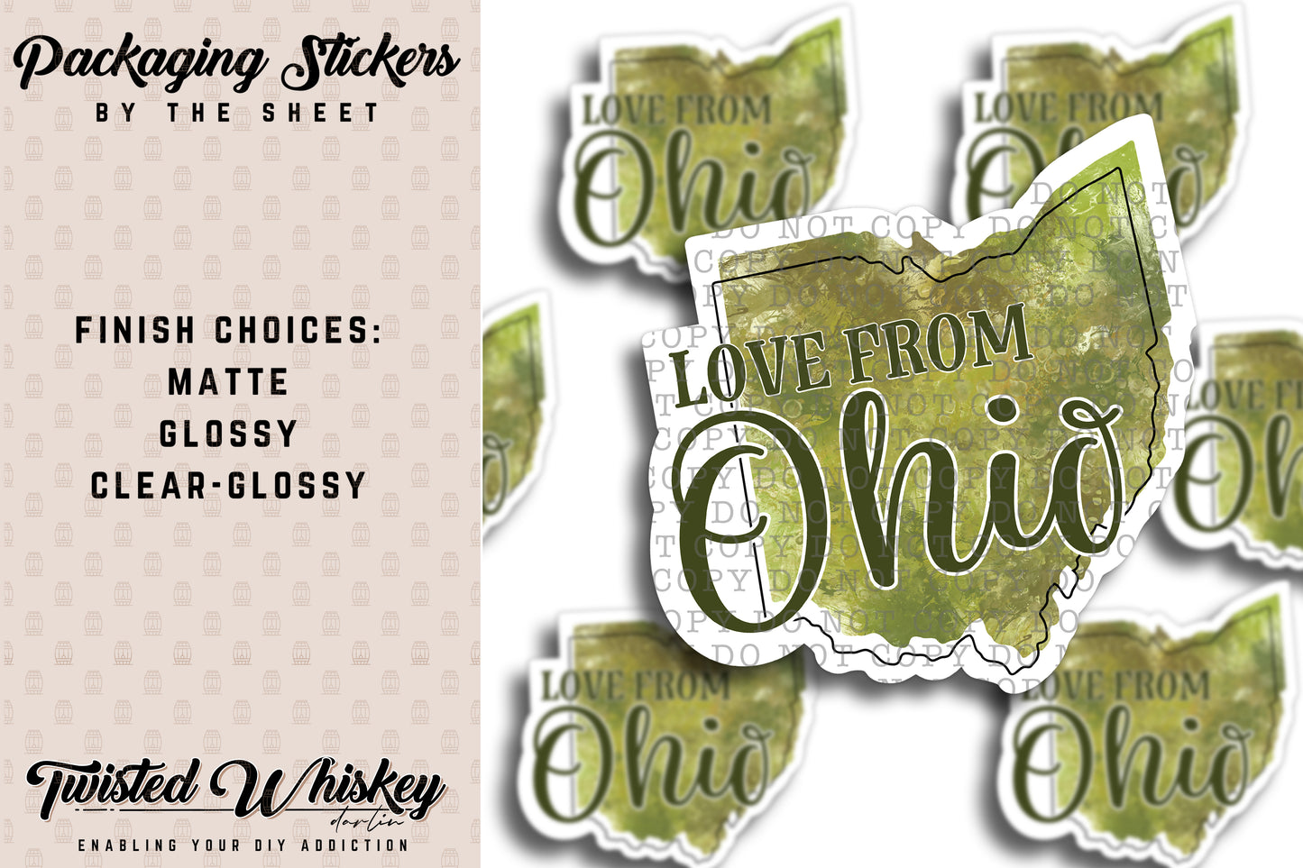 Love from Ohio - PRINTED Sticker Sheet [#184]