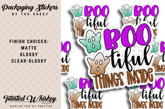 Boo Tiful Things Inside - PRINTED Sticker Sheet