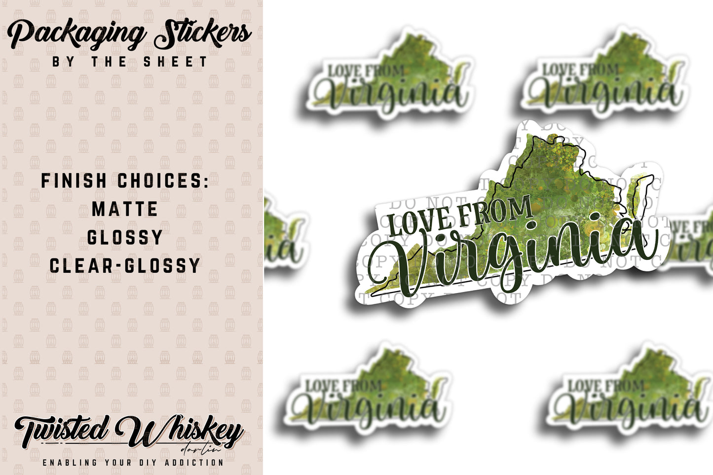 Love from Virginia - PRINTED Sticker Sheet [#195]