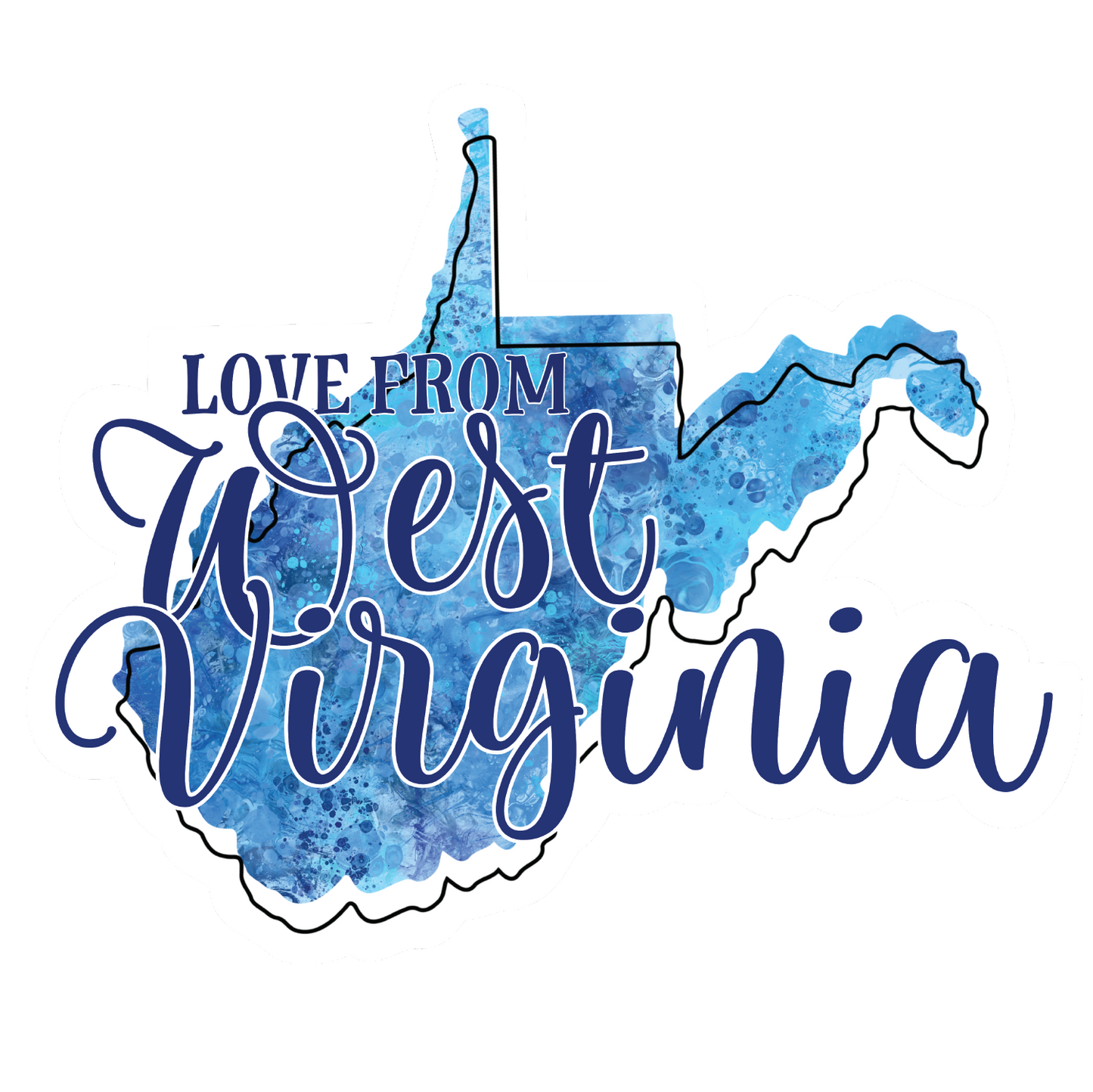 Love from West Virginia - PRINTED Sticker Sheet [#197]