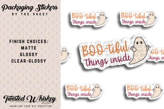 Boo Tiful Things Inside - PRINTED Sticker Sheet