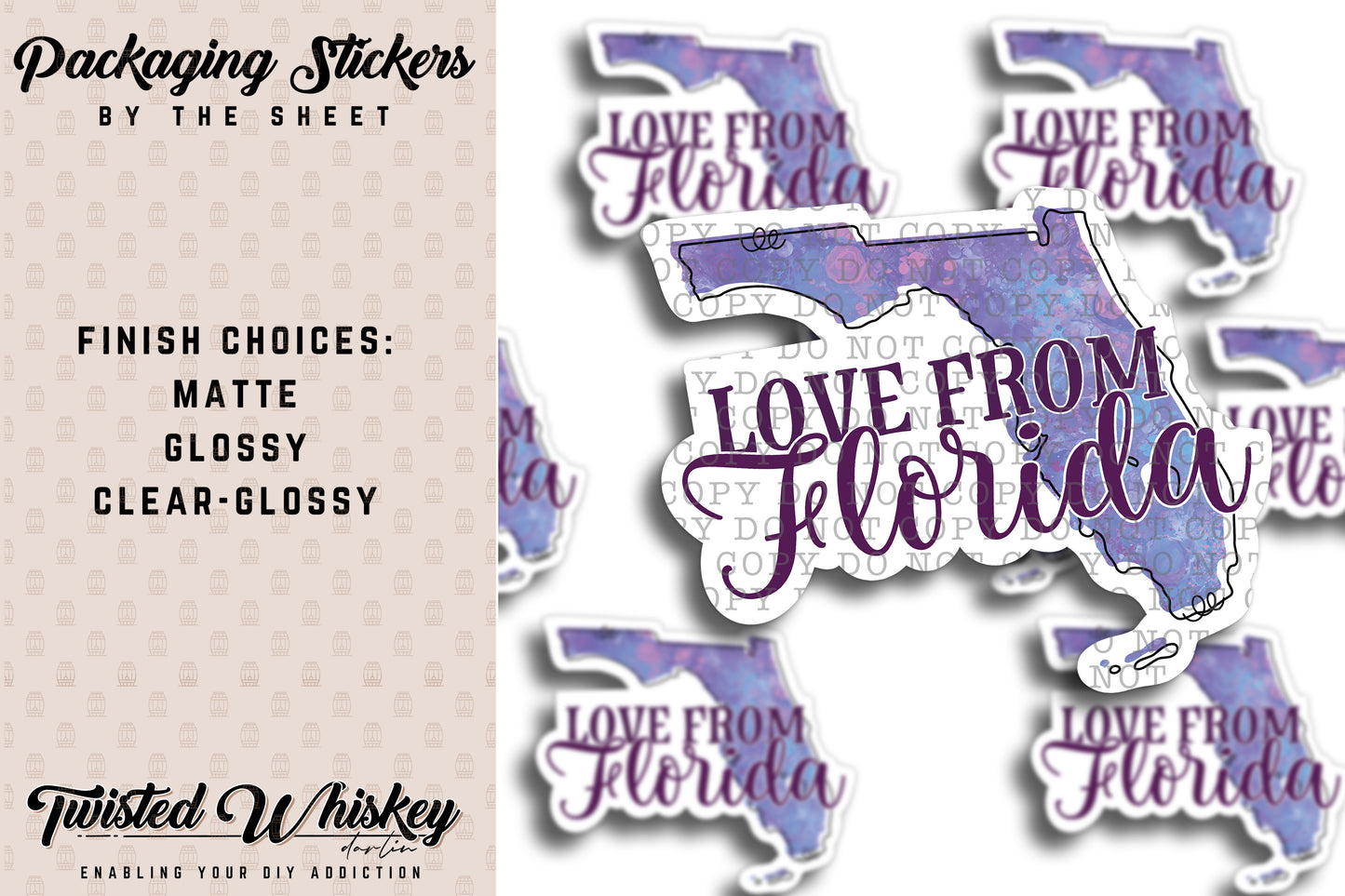 Love from Florida - PRINTED Sticker Sheet [#208]