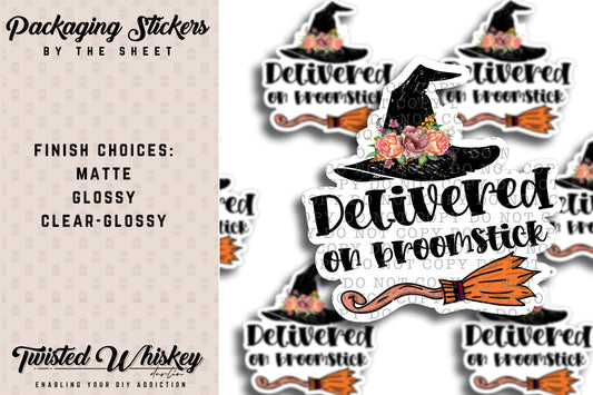 Delivered on a Broomstick - PRINTED Sticker Sheet