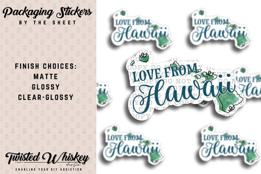 Love from Hawaii - PRINTED Sticker Sheet [#210]