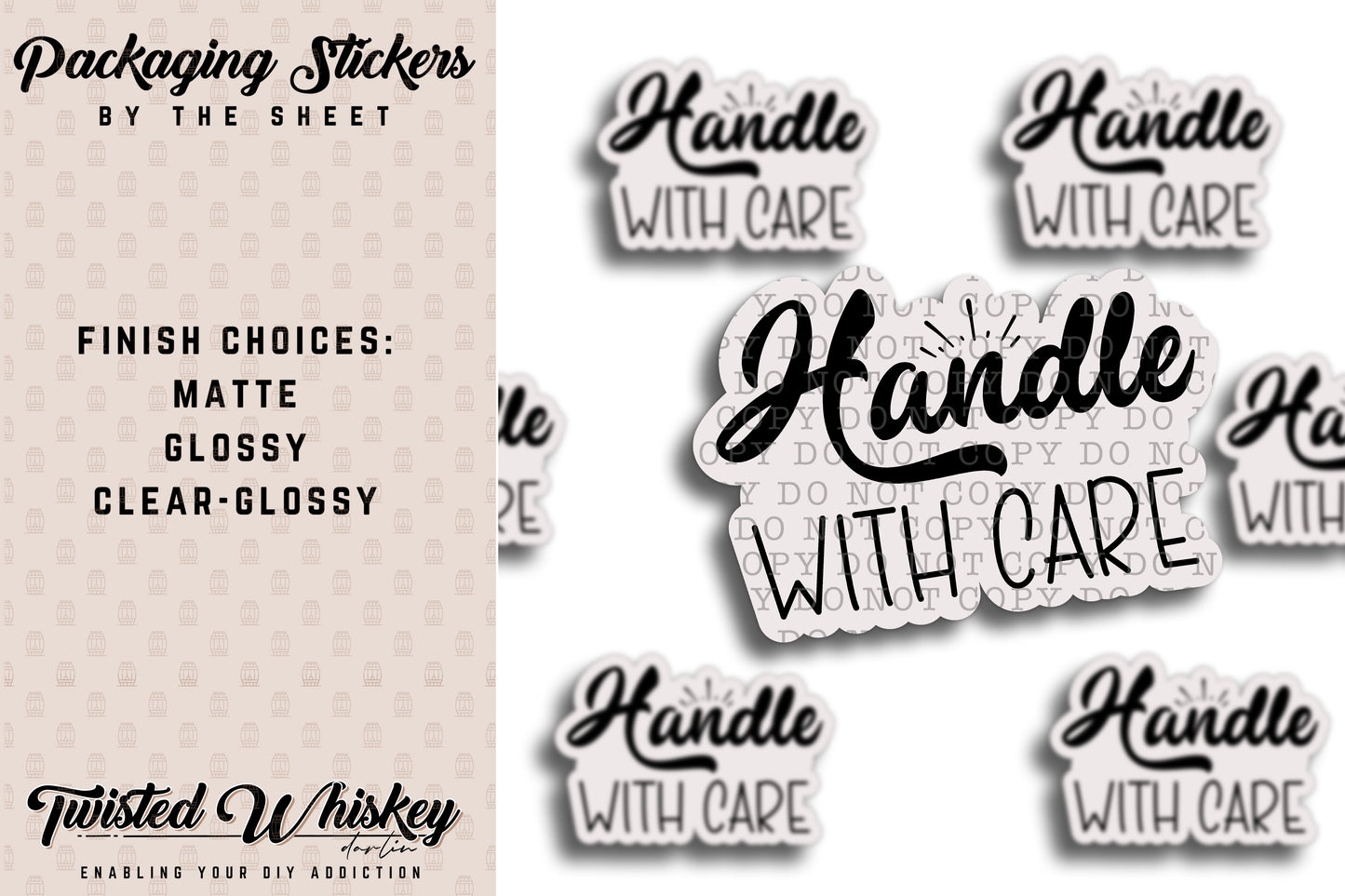 Handle with Care - PRINTED Sticker Sheet