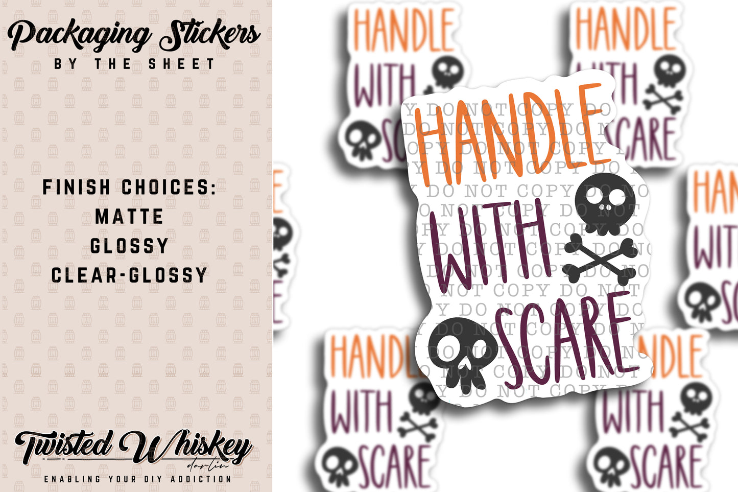 Handle with Scare - PRINTED Sticker Sheet