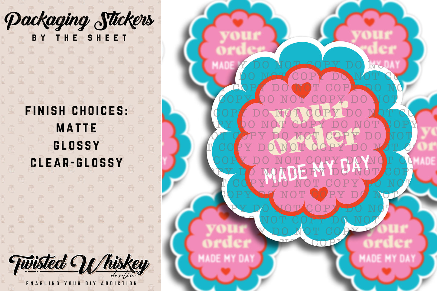 Your Order made my Day - PRINTED Sticker Sheet [#42]