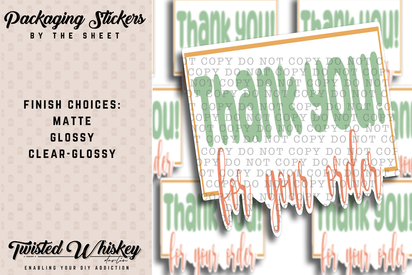 Thank You for Your Order- PRINTED Sticker Sheet