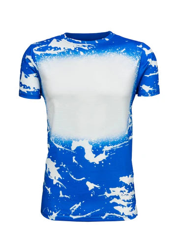 Blue Scrunched Faux Bleached Tees