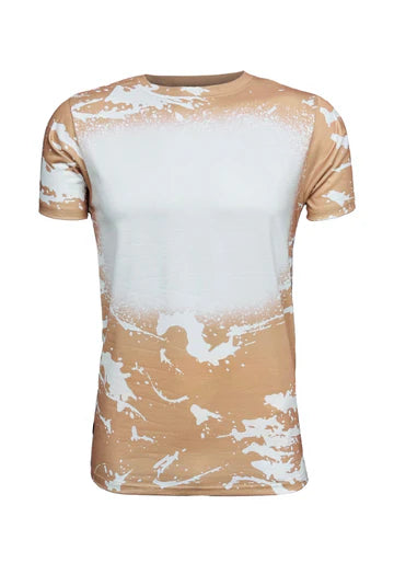 Tan Scrunched Faux Bleached Tees